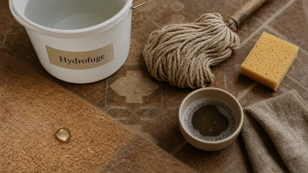 Entretien des carreaux de ciment : nettoyage sans acide, protection hydrofuge