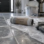 Resine pour sol sur carrelage : carrelage mal préparé et poussières