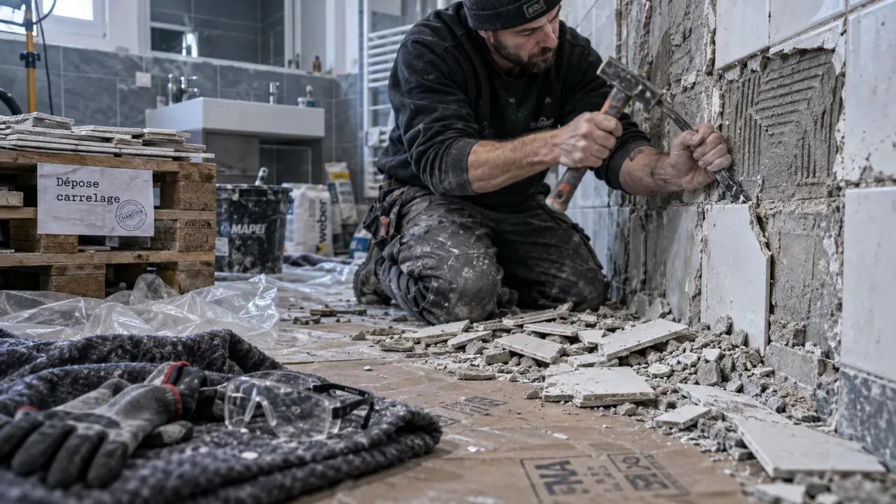 Comment enlever le carrelage mural : retrait par carreleur sans abîmer le support